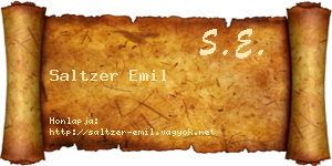 Saltzer Emil névjegykártya