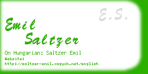 emil saltzer business card